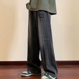 Lange buis met een slanke pasvorm, alledaagse casual veelzijdigheid, herenbroek, hiphop herenjeans