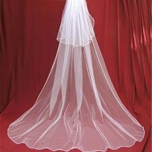 Lange twee LayerStulle Bridal Veils White Iovry Wedding Veil met kam Velos de Novia Wedding Accessories