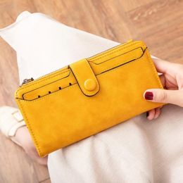 Portefeuille Long femmes 2020 nouveau Simple multifonctionnel pliant carte portefeuille dames pochette Monederos Para Mujer Monedas Y Tarjetas291a