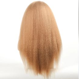 Perruque longue coiffure synthétique raide coque