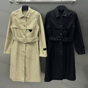 Manteau coupe-vent Long pour femmes, Trench-Coat d'extérieur détachable à deux vêtements avec revers, manteau décontracté