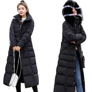 Abrigo largo de invierno para mujer, chaqueta más fría, acolchado de algodón, cálido y grueso, abrigos para mujer, Parka, chaquetas para mujer