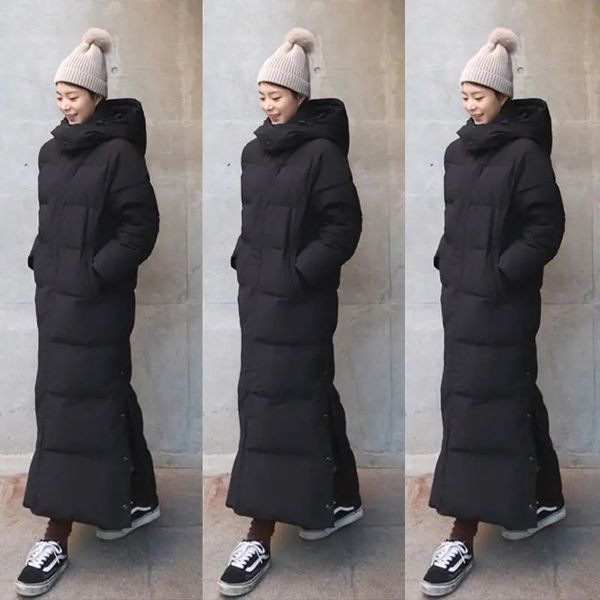 Long Winter Chaqueta Parka Maxi X-Long Women Coat Overpacho suelto de abrigo