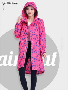 Manteau imperméable Long pour femmes, veste de pluie pour adultes, rose, vêtements d'extérieur, Poncho imperméable, cape de Camping, vêtements de pluie touristiques, cadeau