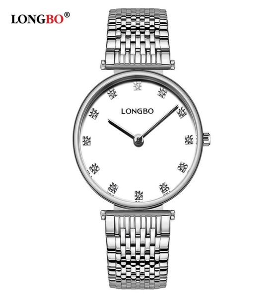 Longbo Brand Fashion Lovers Watches Waterproof S acero inoxidable Women Men Quartz Wristwatch Classic Pareja RET ROLOJ REFTS 5095124536881