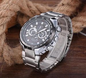 Longbo Fashion Men Crystal en acier inoxydable Analogue Quartz Wrist Watch Bracelet Men Watch en acier inoxydable Maux de bracelet MENS218Q5241501