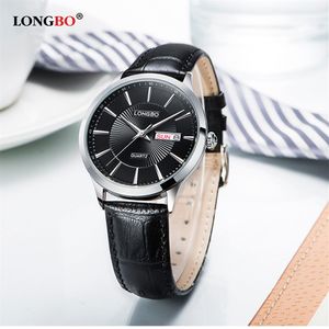 Longbo Luxury 2020 Quartz Bekijk Casual Fashion lederen riem horloges Men Dames paar kijken sport analoge polshorloge cadeau 50212753