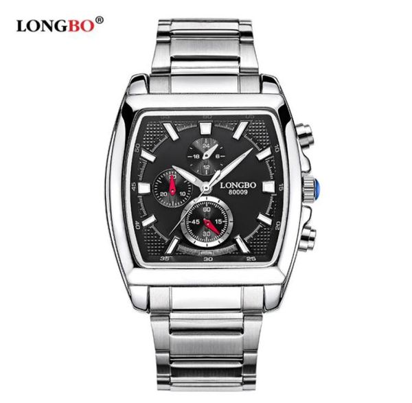 Longbo Meno Men Men en acier inoxydable Band Sports Quartz Montres de cadran Horloge pour les hommes Mâle de loisirs Relogie Masculino 800093610642