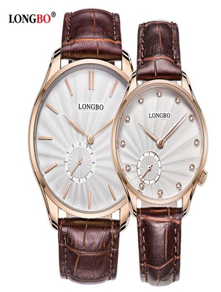 Longbo Quartz Watch Lovers Watchs Women Men Men Couple Dress Watchs Coube Wrist Wrists Fashion Casual Watchs Gold 1PCS 50124711973