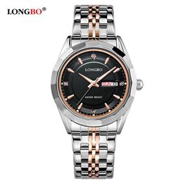 LONGBO Relogio Masculino Luxe merk volledig roestvrij staal Analoge weergave Datum quartz horloge Zakelijk horloge Heren Dameshorloge 80164325a