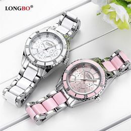 LONGBO le dernier haut à la mode dames maille ceinture montre sauvage dame créative mode cadeau montre femmes montres argent femmes montres 354Z