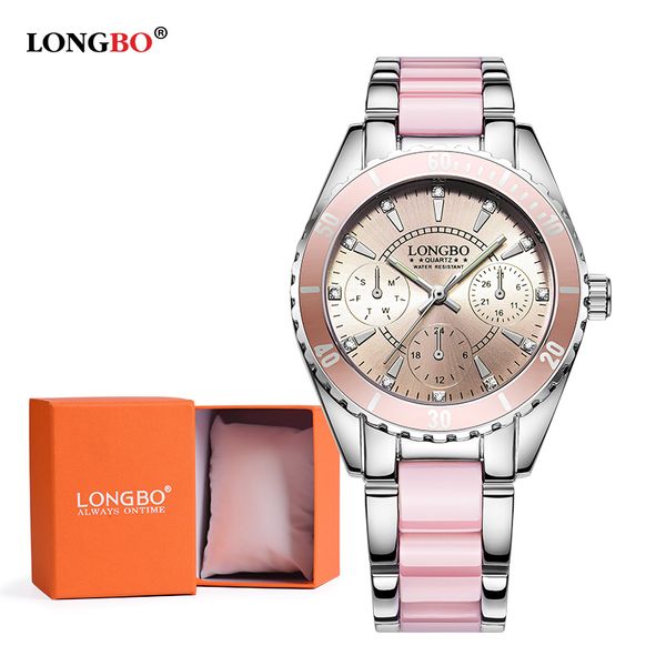 LONGBO le dernier haut à la mode dames maille ceinture montre sauvage dame créative mode cadeau montre femmes montres argent femmes montres 288g