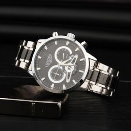 LONGBO, relojes de lujo de marca superior para hombre, banda de acero completa, resistente al agua, fecha, semana, reloj de cuarzo, reloj de pulsera informal para hombre, reloj Masculino229V