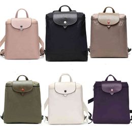 Longchaam Backpack Handpack Hands Clearance Bag Sac de vente en gros de Sac à dos Luxurys Designer Dernest Color Strap ajusté Femme Femme Popular Daily School University