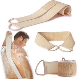 Loofah-cepillo de baño para frotar toalla larga, exfoliante de doble cara, depurador corporal para la espalda, cuidado de la piel corporal, suministros de baño