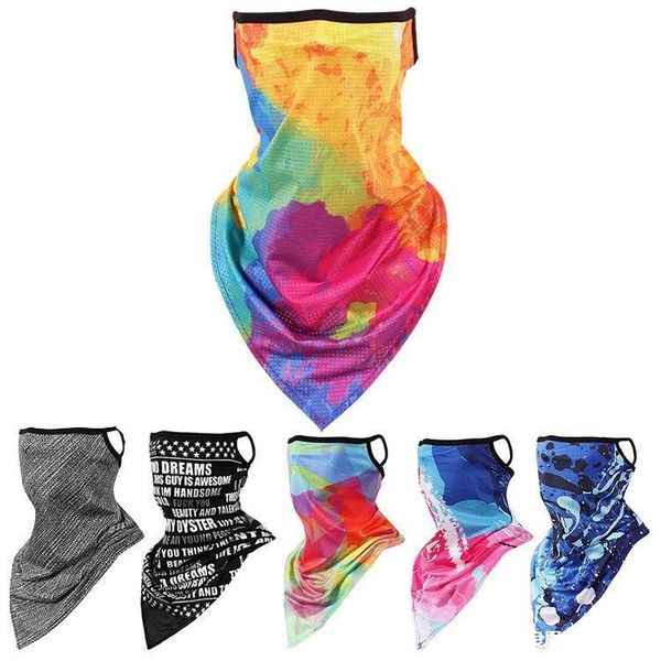 Otros artículos deportivos Bandana Ice Silk Neck Gaiter Cover Hanging Ear Triangle Face Tube Bufanda Pesca Diadema Correr Senderismo