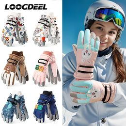 LOOGDEEL hiver chaleur gants de Ski enfants écran tactile imperméable coupe-vent cyclisme Snowboard Ski sport mitaines filles garçons 240109