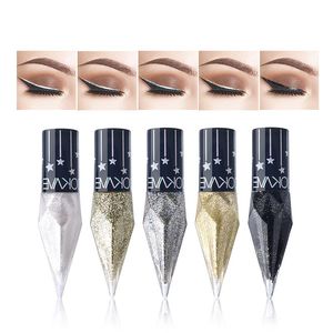 Lookave Diamond Shimmer vloeibare eyeliner goedkope cosmetische vrouwen kattenogen glanzende ooglijn pen zilveren make -up waterdicht pigment