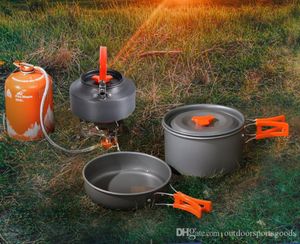 Look will rachatDoor Cooking pot de cuisine en plein air ensemble 23 personnes de camping théière en aluminium portable pott de pot2123535