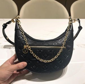 Loop Hobo Sacs Gold Chain Sac à main Luxuries Designers Femmes Enduit Toile Zipper Bandoulière Bandoulière Sac Crescent Bottom Sacs à main Sacs à main Moon Sacs