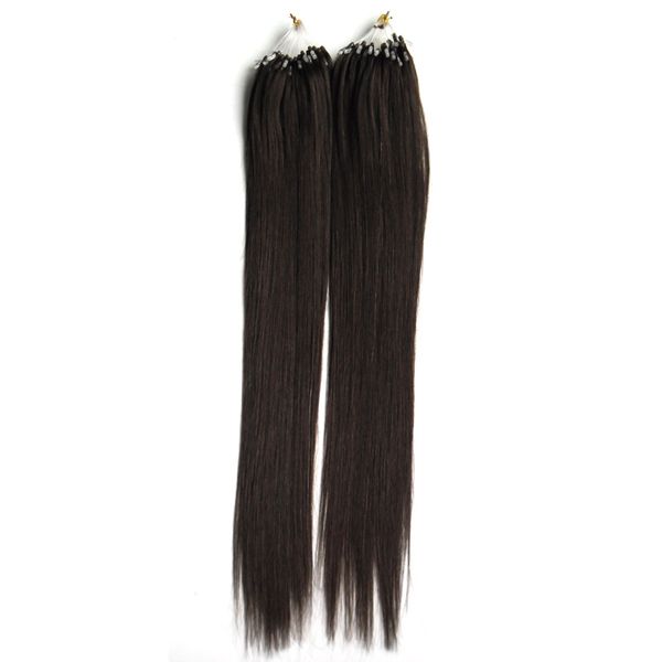 Loop Micro Remy Straight Tip Hair 100g Loop Micro Ring Extensiones de cabello humano Link Bead Real European Salon Style Hair