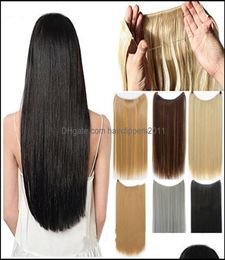 Productos de extensiones de cabello con microanillo de bucle 22 26 pulgadas Trama de seda sintética recta de alta temperatura 17 colores Hl92I5871853