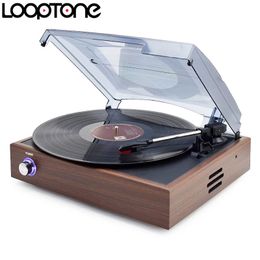 LoopTone 33/45/78 tr/min Bluetooth platine vinyle lecteurs Phono disque haut-parleurs intégrés Line-out AC110 ~ 130 220 ~ 240 V 240102