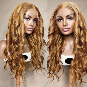 Curly Honey Blonde 360 ​​Lace Front Human Hair Wigs 200 densité Remy Fermeure Wig with Baby Hair pré-cueilli pour les femmes