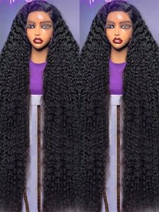 Perruque Lace Frontal Wig naturelle bouclée à l'eau, cheveux humains, Loose Deep Wave, 13x6 HD, sans colle, transparent, 13x4, pour femmes