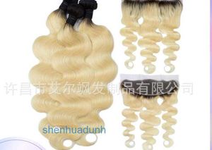 Loose Deep Wave Lace Human Hair Pruiken Pruik 13 4BW613Lace Front Three In One Lace Accessoire Xuchang Wig Guangzhou