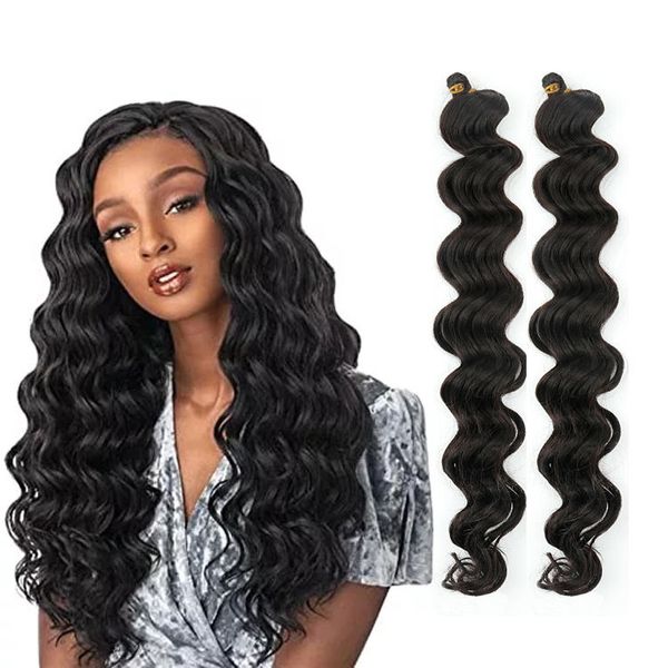 Lâche Vague Profonde Twist Extension de Cheveux Vague Profonde Tressage Cheveux Deep Curl Crochet Tresses Cheveux