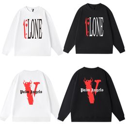 Loose Designer hommes hoodies vlone logo O cou mens femme Tops sweat à capuche pulls molletonnés lâche pull à manches longues Tops vêtements pour hommes avec impression Big v vlone Hoodies