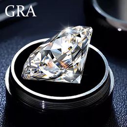 Diamants en vrac 0,1 ct à 20 ct D couleur VVS1 pierres de forme ronde brillant coupe passe diamant testeur pierres précieuses en vrac pour femmes bijoux gemme 230904