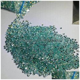 Diamants en vrac 1.0 Carats 1.03,0 mm Petite taille Excellent couleur verte VVS1 Round Moissanite Stone Gemstone Drop Livrot Bijoux Dhxrs