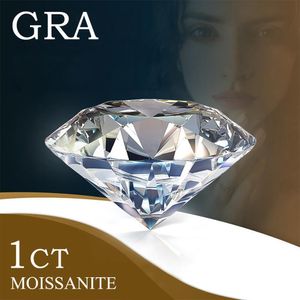 Diamantes soltos 100% genuínos pedras preciosas soltas GRA 1ct D Cor VVS1 Lab Diamond Stone Corte excelente para anel de diamante em gema a granel 230607