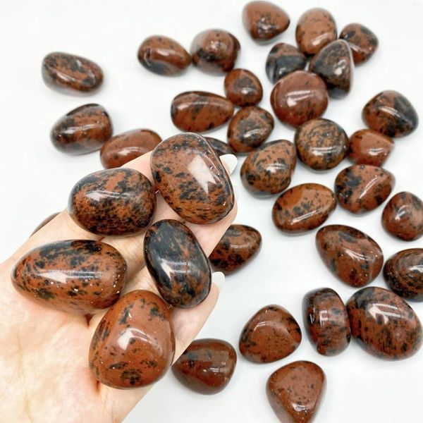Diamants en vrac 1 lb autour de 27 pcs Red Obsidian Natural Tumbled Stone (qualité supérieure '' Grade) en gros en gros pour la guérison des cristaux énergétiques