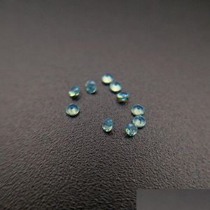 Losse diamanten 208/3 Hoge temperatuurbestendigheid Nano-edelstenen Facet Rond 0,8-2,2 mm Lichtchrysopraas Blauwachtig groen Synthetisch Ge Dhgarden Dhecc