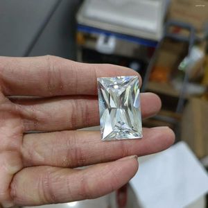 Losse diamanten 20x30mm rechthoekig wit zirkoongesneden gesneden edelsteen