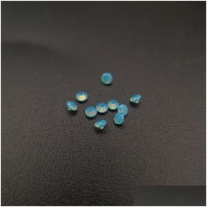 Diamants en vrac 217 Bonne qualité Résistance aux hautes températures Nano Gems Facette ronde 0,8-2,2 mm Opale moyenne Aigue-marine Synthétique Dhgarden Dh4Fx