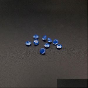 Diamants en vrac 223/2 Bonne qualité Résistance aux hautes températures Nano Gemmes Facette ronde 2,25-3,0 mm Opale foncée vive Saphir Bleu Dhgarden Dhakn