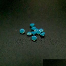 Losse diamanten 231 goede kwaliteit hoge temperatuurbestendigheid nano-edelstenen facet rond 0,8-2,2 mm zeer donker opaal aquamarijn Greeni Dhgarden Dhkzh