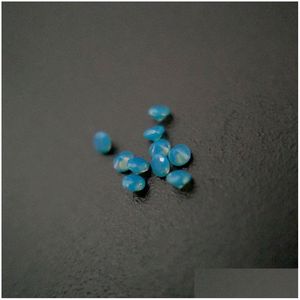 Diamants en vrac 231 Nano gemmes résistantes aux hautes températures Facette ronde 2,25-3,0 mm Opale très foncée Aigue-marine Bleu verdâtre Synt Dhgarden Dh1A8