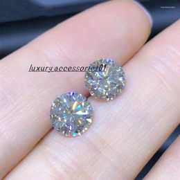 Diamantes sueltos 2pcs 5 mm ij color 0.5 quilates de laboratorio moissanite piedra excelente de corte redondo vvs1 material de anillo de diamante para un regalo de mujer