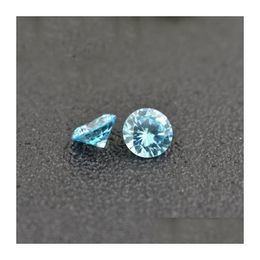 Diamants en vrac 3,5 mm ronds de haute qualité 3A pierre aigue-marine synthétique zircone cubique pierres de naissance de janvier à décembre 12 couleurs Cz pour Dhzio