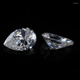 Diamants en vrac 3CT Pear 7 11 mm Moissanite Diamond Excellent Drop Cut High Grade Great Fire Stone pour les bijoux faisant 1pc