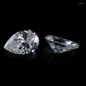 Diamantes sueltos 3ct pera 7 11 mm moissanite diamante excelente corte de caída de piedra de fuego de alto grado para joyas que hacen 1pc