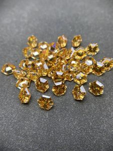 Diamants en vrac 6,5x6,5 mm Hexagonal jaune Mosang Diamond Laboratory Cultivation peut être via le sous-trait de forage en gros en gros