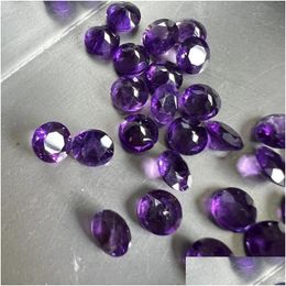 Diamants en vrac 6Mm améthyste violet foncé pierres précieuses naturelles de taille ronde pierre de Stock à vendre livraison directe bijoux Otsil