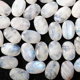 Losse diamanten 7886 ct ovaal gesneden natuurlijke maansteen 11x17 mm stenen met blauw licht groothandel decoratie edelsteen sieraden cadeau 5 pcset 230320