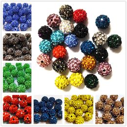 Losse diamanten aaaaquality 10mm alle kleuren polymeer klei 6 rijen glitter glazen bal shambhala kralen diy armband ketting accessoires 230814